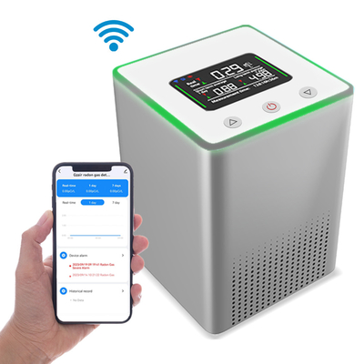 Внутренний Радонный Смарт Сенсор Газовый Детектор Мониторинг WiFi с звуковым оповещением
