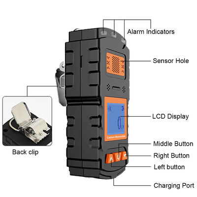 Хорошая цена. Постоянный портативный детектор сигнализации о окиси углерода с регистратором сигнализации 1000ppm онлайн