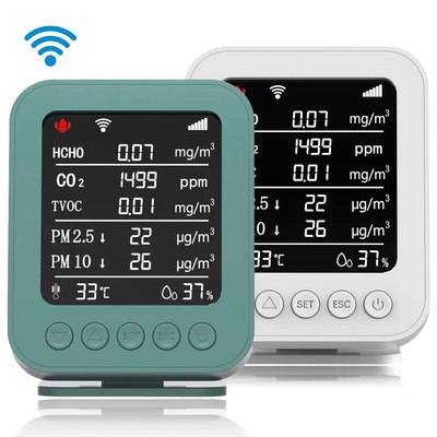 LoRa Connected HCHO Smart Air Quality Monitor Meter 5V 2A 85 дБ (связанный с HCHO) Умный монитор качества воздуха 5В 2А 85 дБ