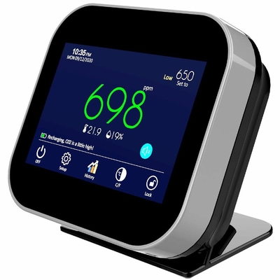 Хорошая цена. Коммерческий счетчик качества воздуха с CO2 Монитор Wifi Реальное время отслеживания сенсорный экран онлайн