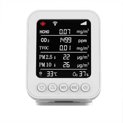 Хорошая цена. PT05 Tuya APP Air Quality Tester - WiFi-Connected CO2/PM2.5/HCHO/TVOC Monitor for Household & Office онлайн