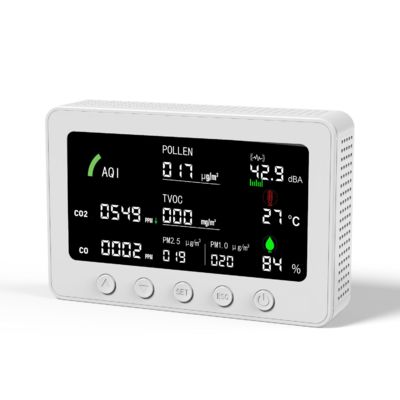 Хорошая цена. Multi-Gas Air Quality Tester - 10-in-1 AQI/CO2/Noise/TVOC/Pollen Detector with WiFi Remote Monitoring & Data Storage онлайн