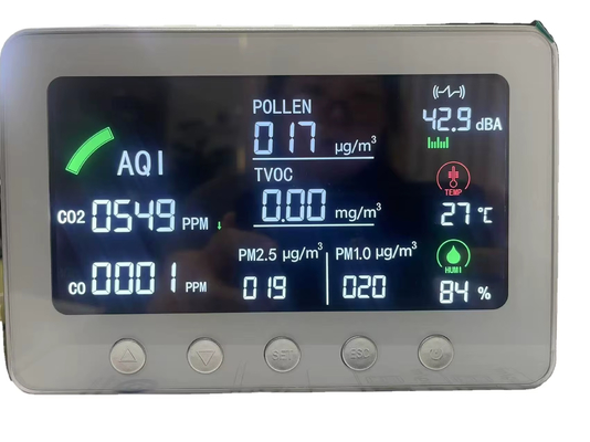 Умный Wi-Fi IAQ Monitor Многопараметрический монитор качества воздуха с TVOC PM1.0/2.5 CO CO2 для дома, офиса и внутренних помещений
