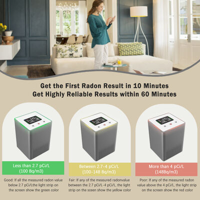 Портативный умный детектор радонового газа с ЖК-дисплеем - мгновенные результаты качества воздуха в подвале и офисе