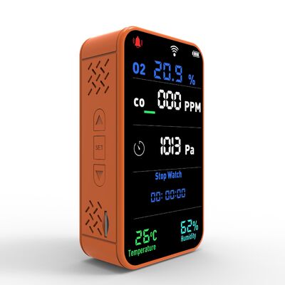 Хорошая цена. Мини портативный WIFI-монитор качества воздуха GZAIR PT09 - IP55 детектор O2/CO с ЖК-дисплеем, термометр влажности для дома и офиса онлайн