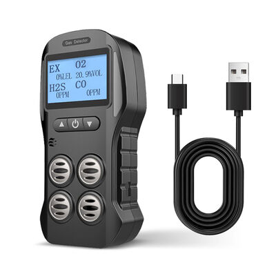 Хорошая цена. X-4 портативный детектор газа 4-в-1 EX O2 CO H2S многоязычная регистрация данных 2000mAh батарея оптом онлайн